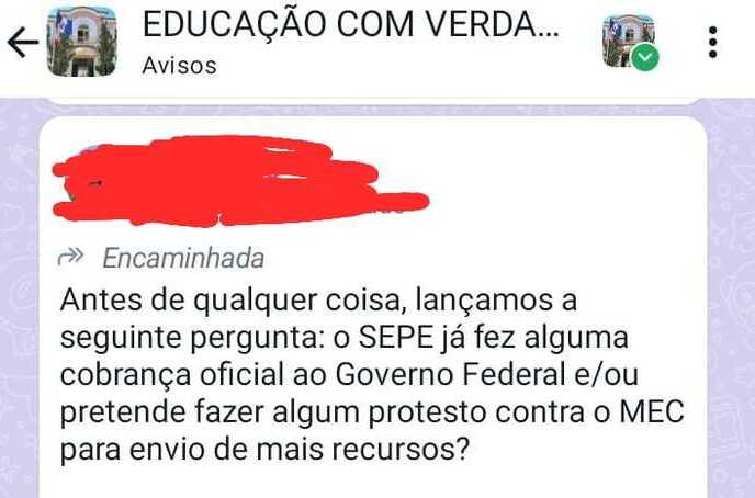 Grupo de Whatsapp que vazou em suposta mensagem ilegal em Nova Friburgo