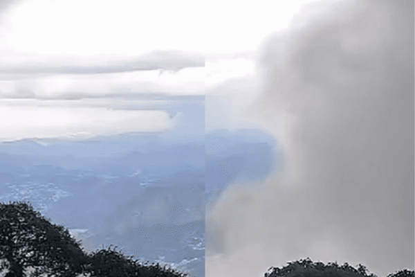 Tempo muda bruscamente em Nova Friburgo e câmera flagrou imagens impressionantes