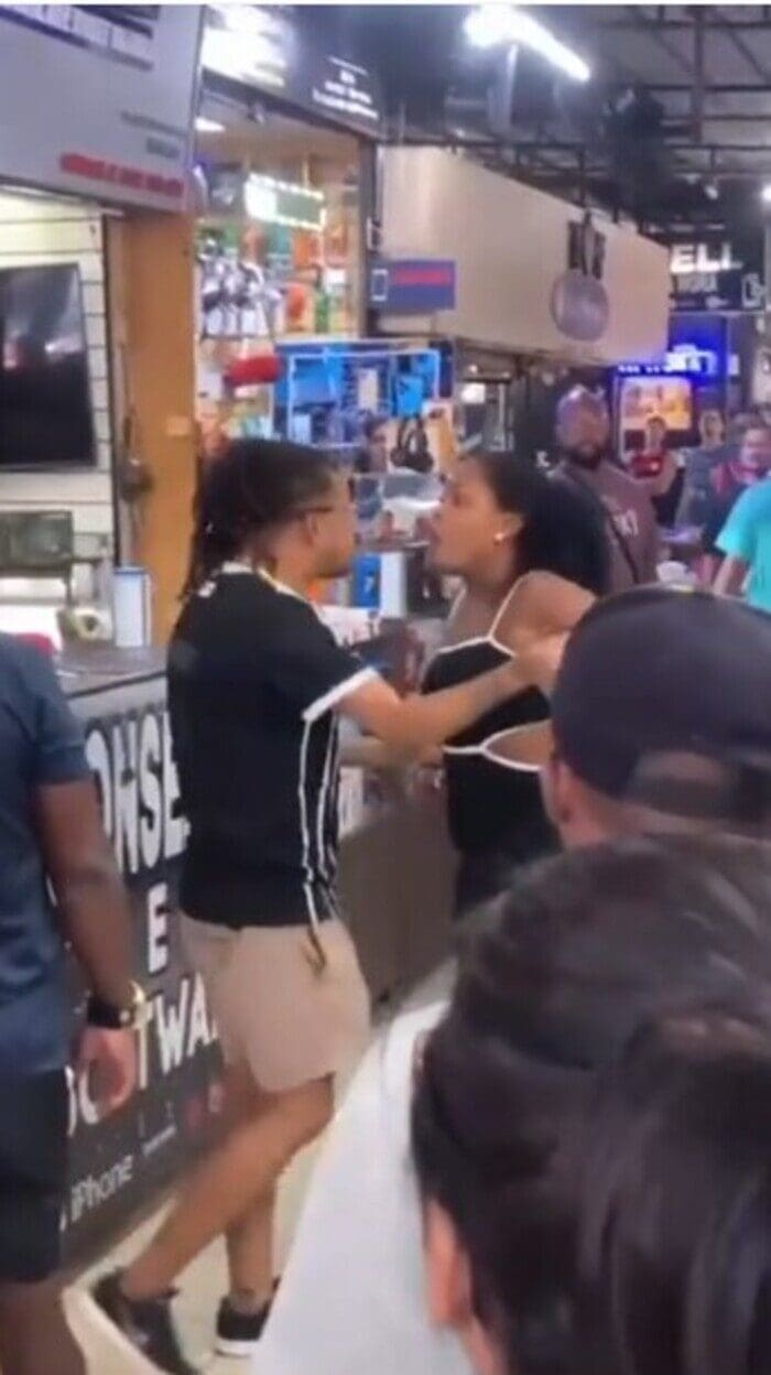 Briga entre homem e mulher na Uruguaiana, no Rio de Janeiro