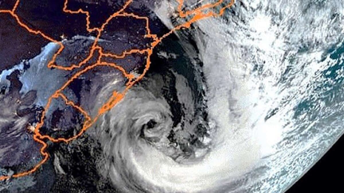 Ciclone Bomba que se formou sobre o Estado do Rio de Janeiro em 2023 - Foto de Arquivo