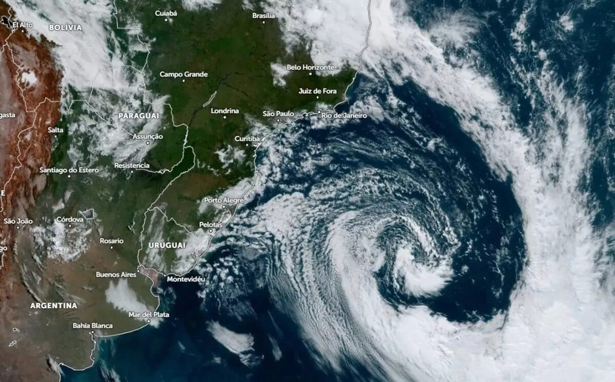 Ciclone Extratropical vai trazer chuva intensa e instabilidade para o Estado do Rio de Janeiro