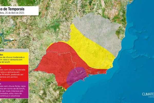 Climatempo faz alerta de Temporal para o Estado do Rio de Janeiro
