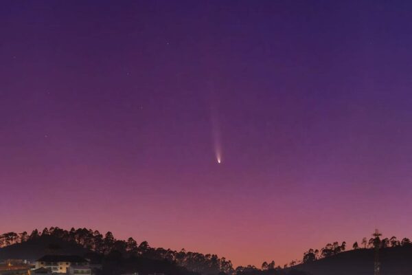 Cometa C2023 A3 (Tsuchinshan–ATLAS) na manhã da última quarta-feira 26 de setembro - Foto Pedro Bessa