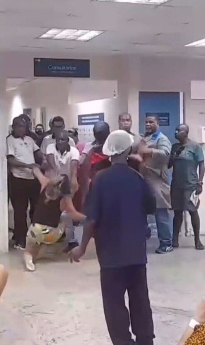 Confusão generalizada no Hospital Rocha Miranda após pacientes e seguranças brigarem, no Rio de Janeiro