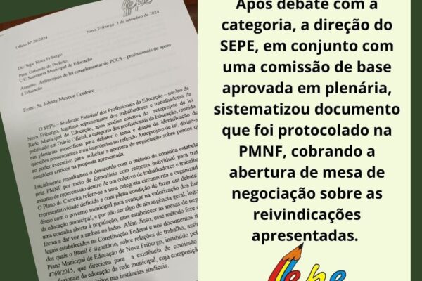 Educadores exigem direitos e revelam recusa do prefeito de Nova Friburgo em ter diálogo