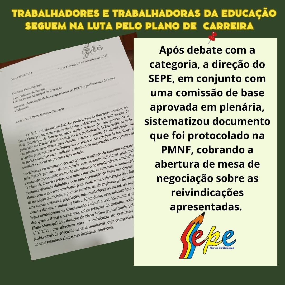 Educadores exigem direitos e revelam recusa do prefeito de Nova Friburgo em ter diálogo