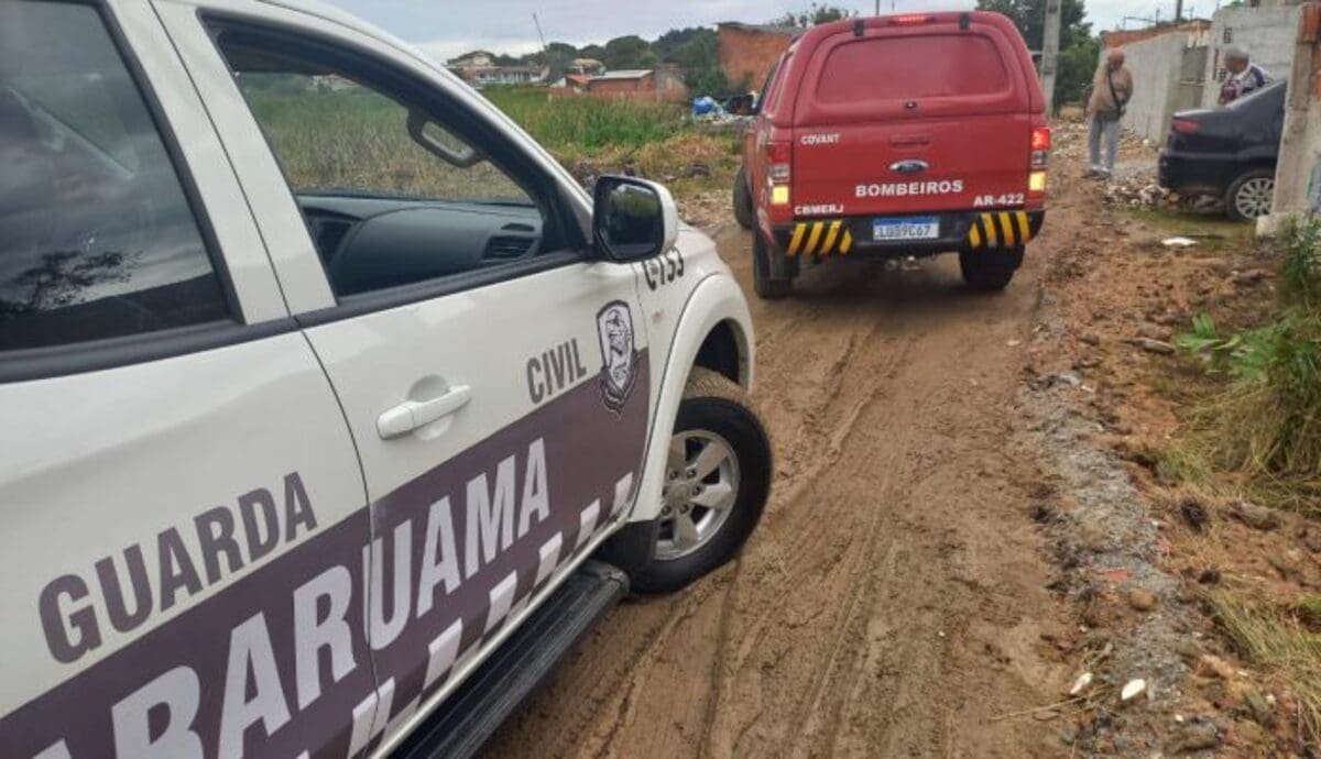 Equipes buscam pela criança desaparecida em Araruama-RJ - Foto Portal RLagos