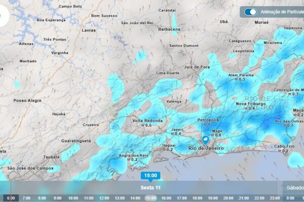 Estado do Rio de Janeiro tem alerta de chuva para este final de semana