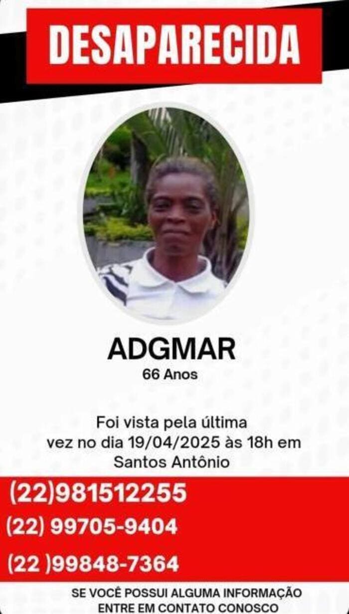 Familiares de Adagmar procuram notíicas que possam levar ao encontro da senhora que está desaparecida em Nova Friburgo