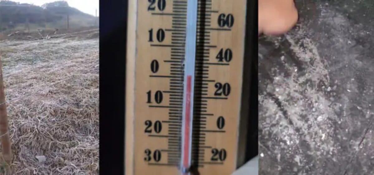 Frio em Nova Friburgo - Termômetro marca 0º em Salinas