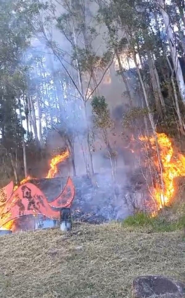 Incêndio na Via Expressa - Mulher afirma ter visto homem suspeito de iniciar fogo