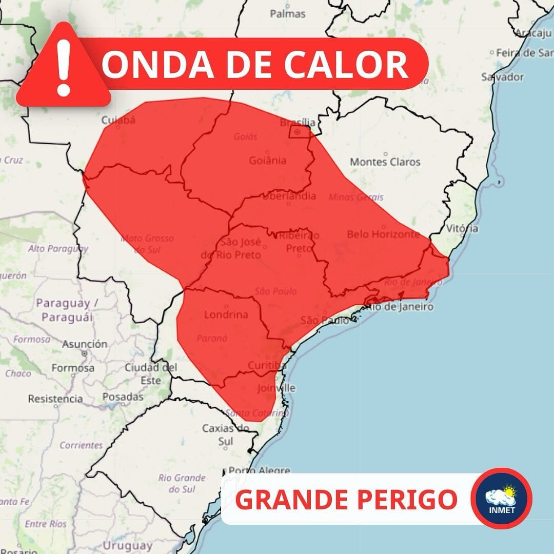 Inmet alerta para onda de calor nesta quinta-feira no Rio de Janeiro