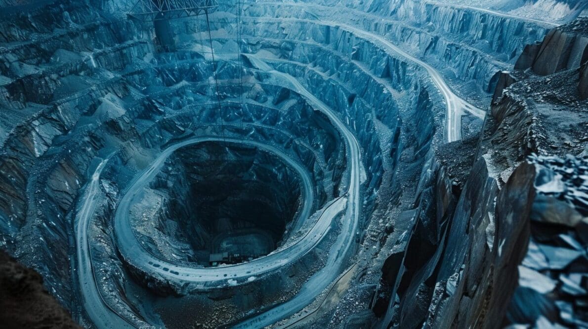 Mina de Cobalto - Considerado Ouro Azul - muito precioso a ser usado em novas tecnologias - Grande mina foi achada no Brasil - Foto: Midjourney