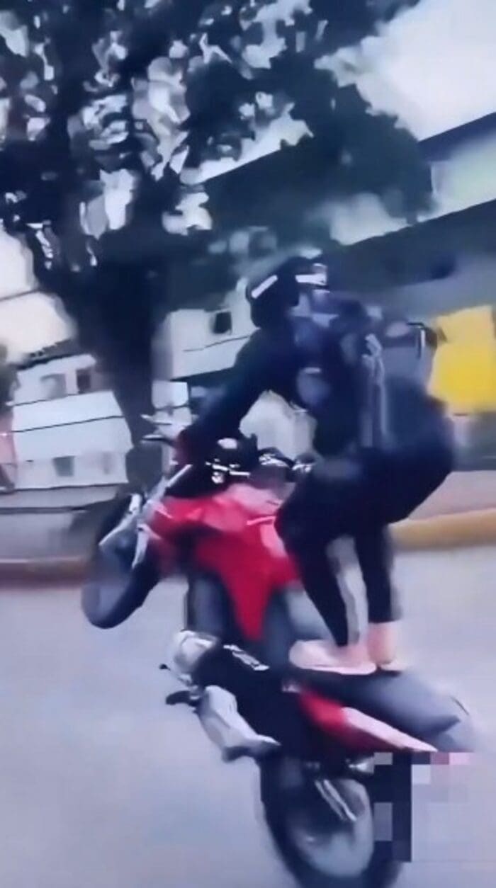 Motoqueiro faz manobras perigosas em Nova Friburgo