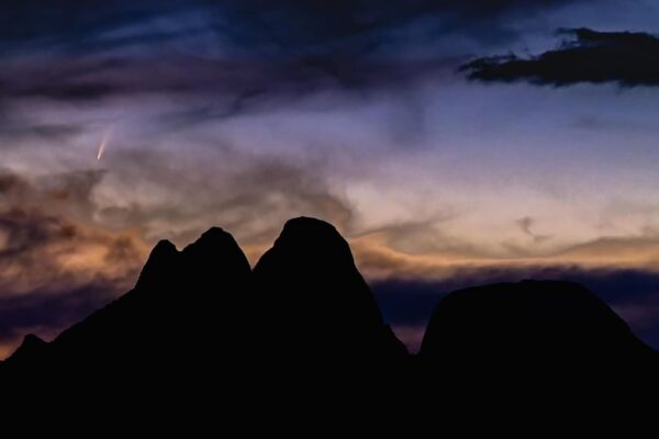 O cometa G3 (ATLAS) fotografado em janeiro de 2025 nos céus de Nova Friburgo - Foto Pedro Bessa