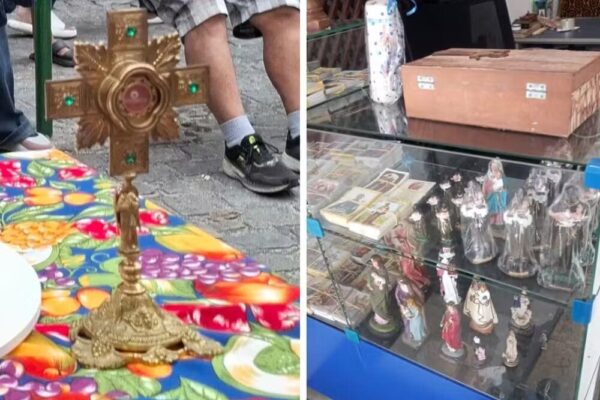 Objetos furtado em igreja no Rio de Janeiro