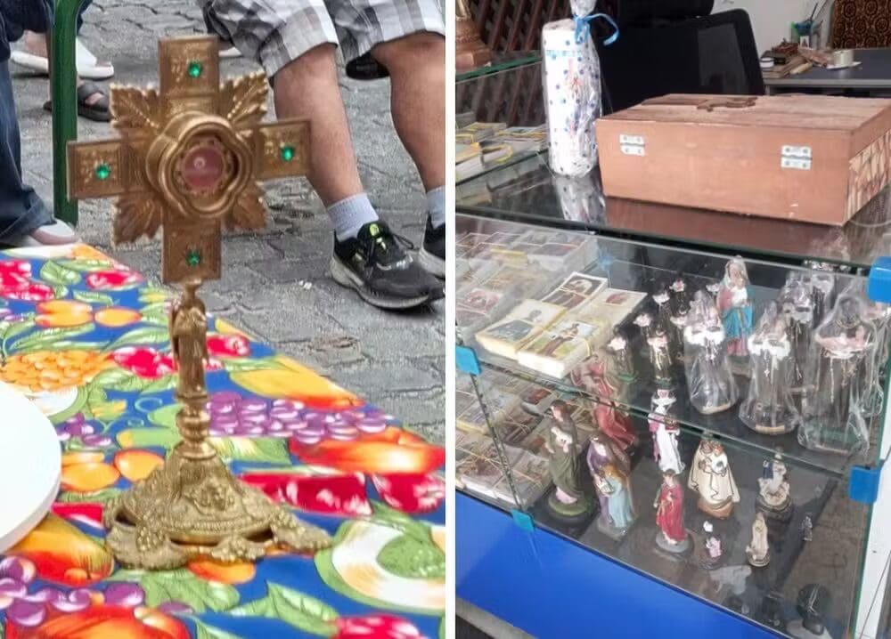 Objetos furtado em igreja no Rio de Janeiro