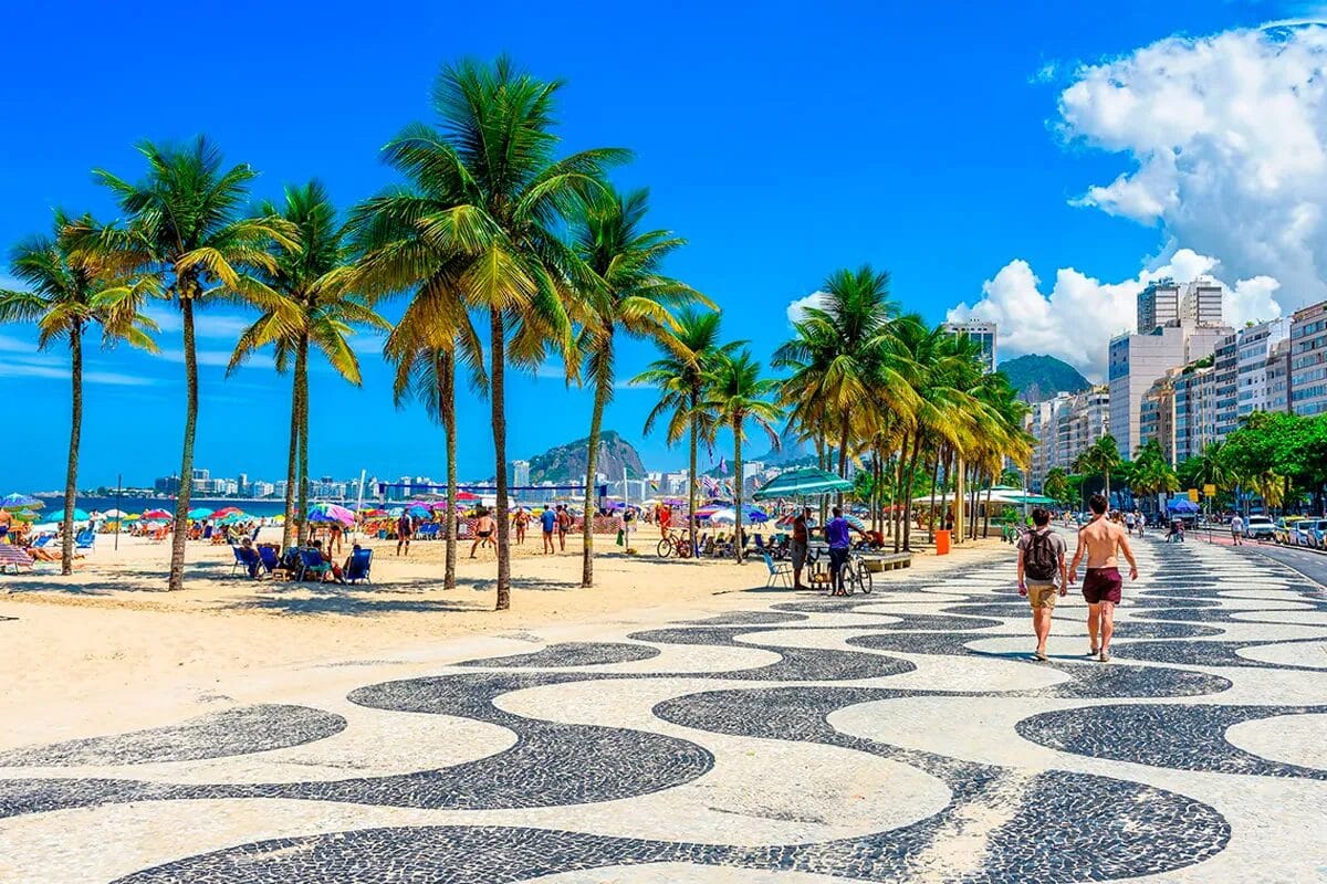 Praia de Copacabana no Rio de Janeiro um dos destinos turísticos mais procurados do mundo