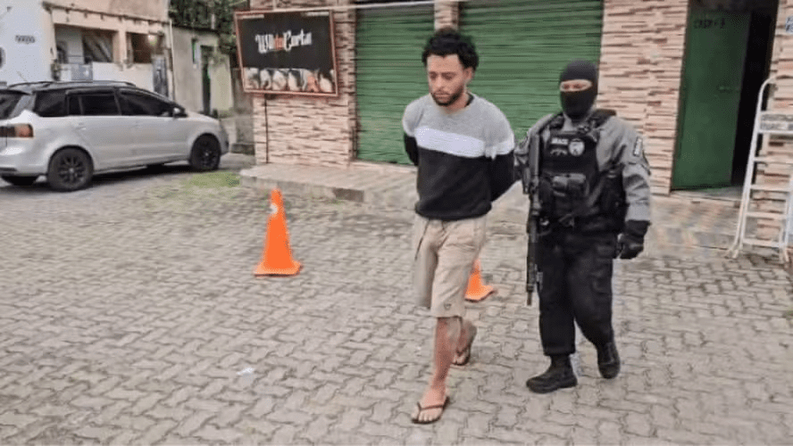 Preso em Inhoaíba Marcos Vinicius Telles de Melo o VN segurança do miliciano Naval — Foto Reprodução