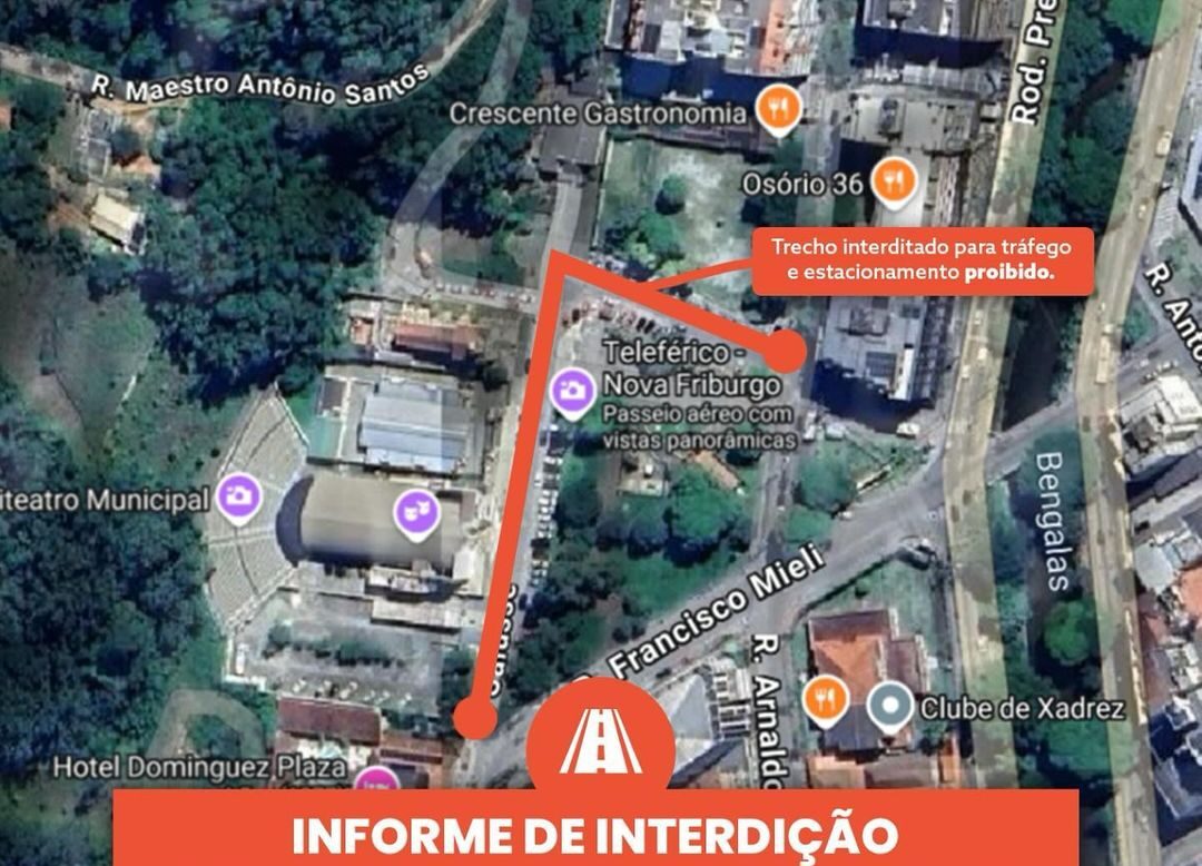 Rua do entorno da Praça do Suspiro será interditada para gravação do filme Tarde Demais em Nova Friburgo