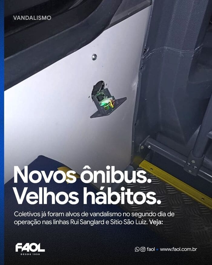 Vandalismo em Ônibus da FAOL