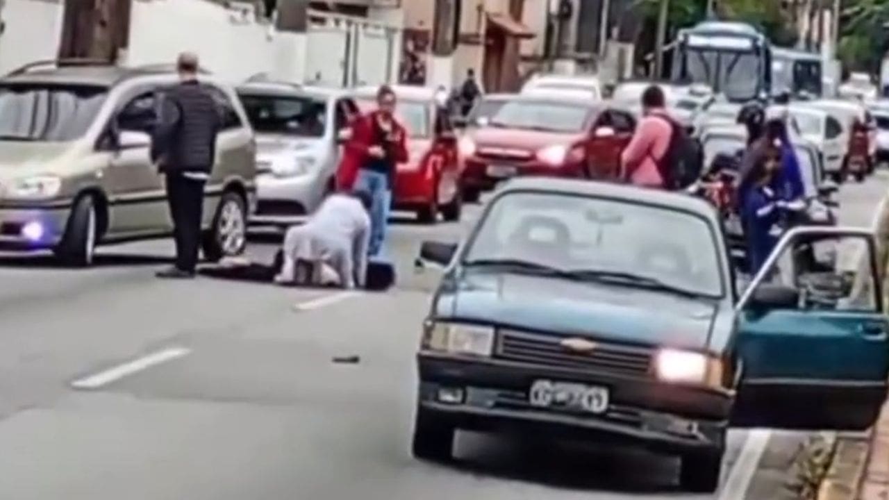 Acidente de trânsito em Nova Friburgo com motociclista ferido