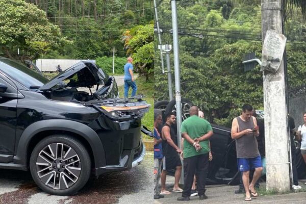 Acidente de trânsito envolvendo o vereador Marcos Marins na Via Expressa.