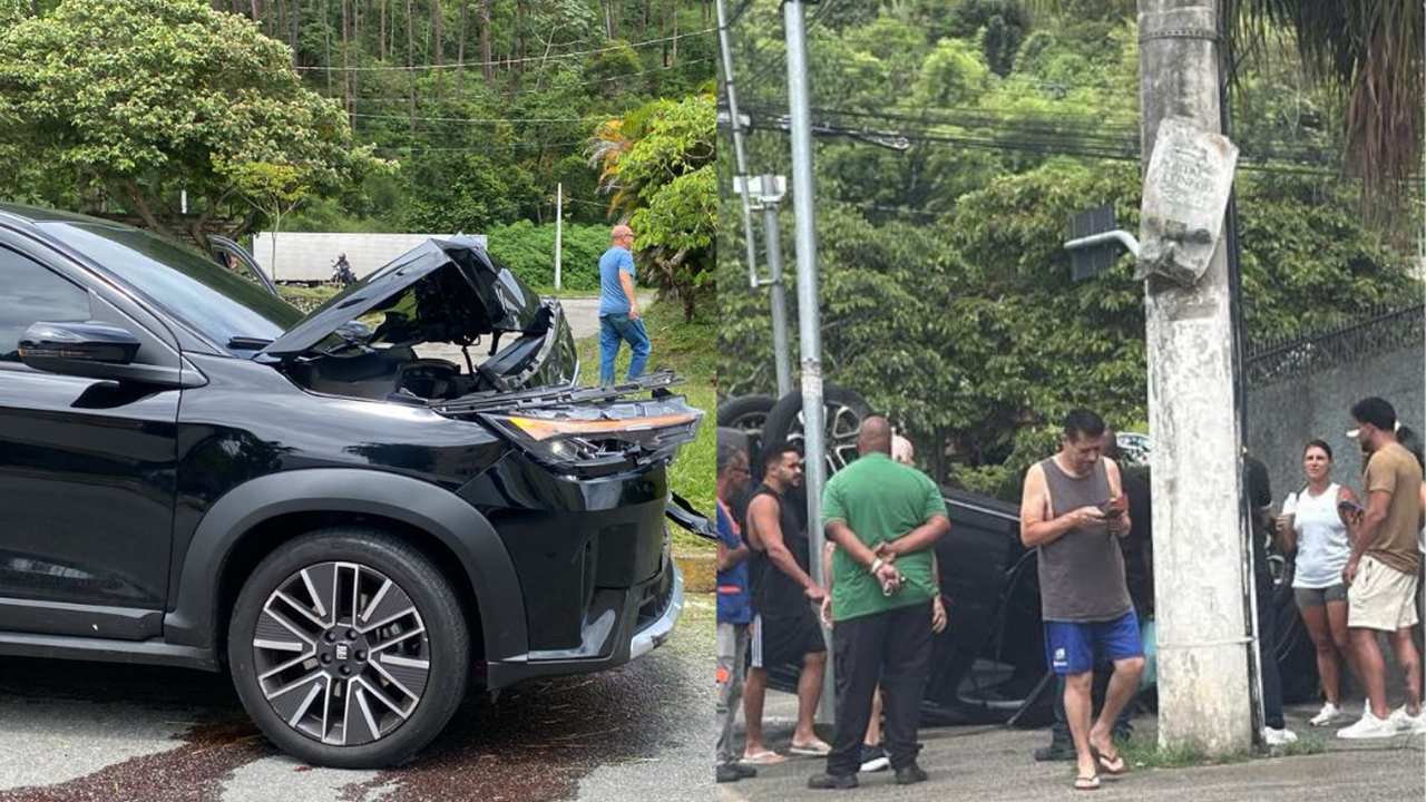 Acidente de trânsito envolvendo o vereador Marcos Marins na Via Expressa.