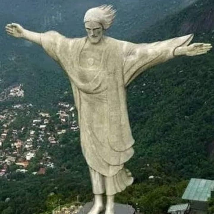 Cristo Redentor com vento forte, alerta sobre ventania no Rio de Janeiro.