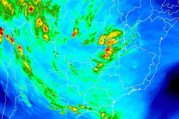 Imagem de radar mostrando o clima estável no Rio de Janeiro em 2025, sem alertas climáticos.