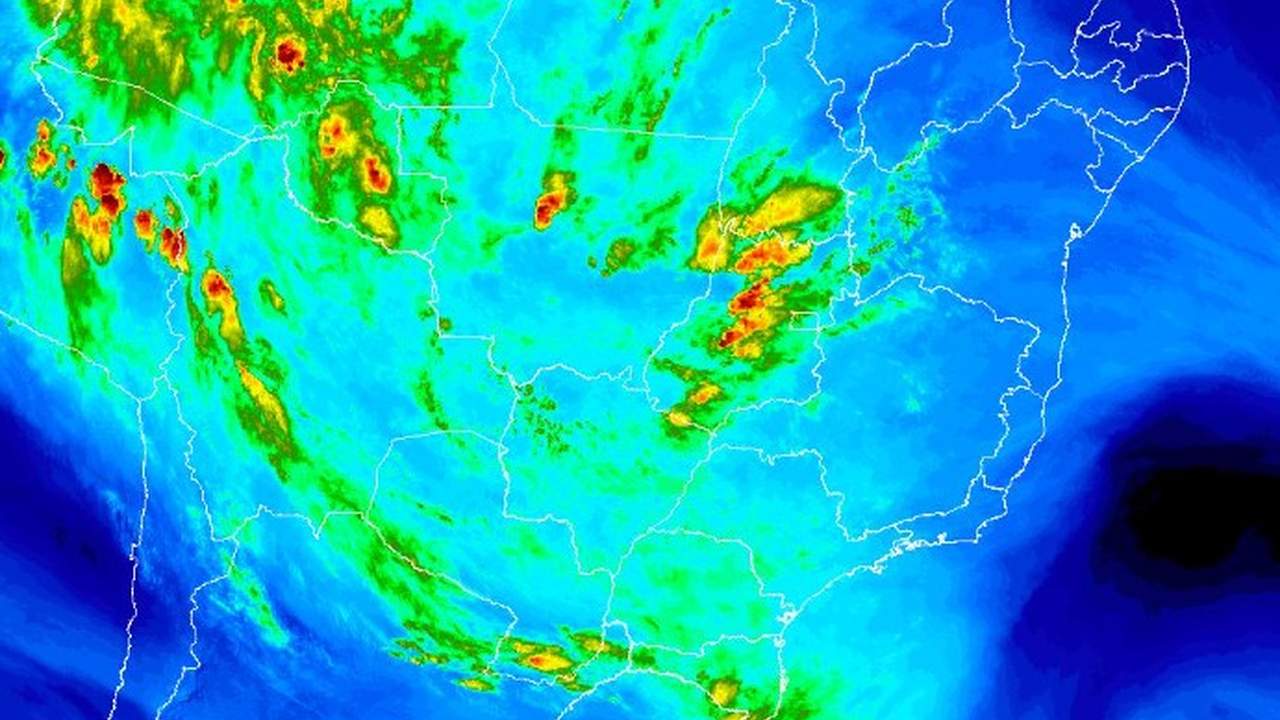 Imagem de radar mostrando o clima estável no Rio de Janeiro em 2025, sem alertas climáticos.