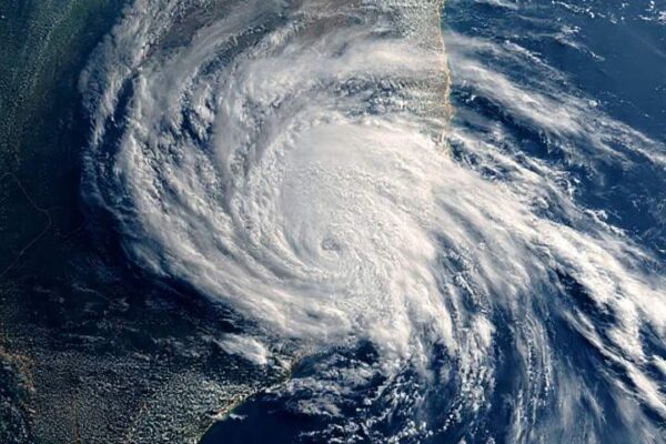 Imagem de satélite mostra um ciclone extratropical sobre o Rio de Janeiro.