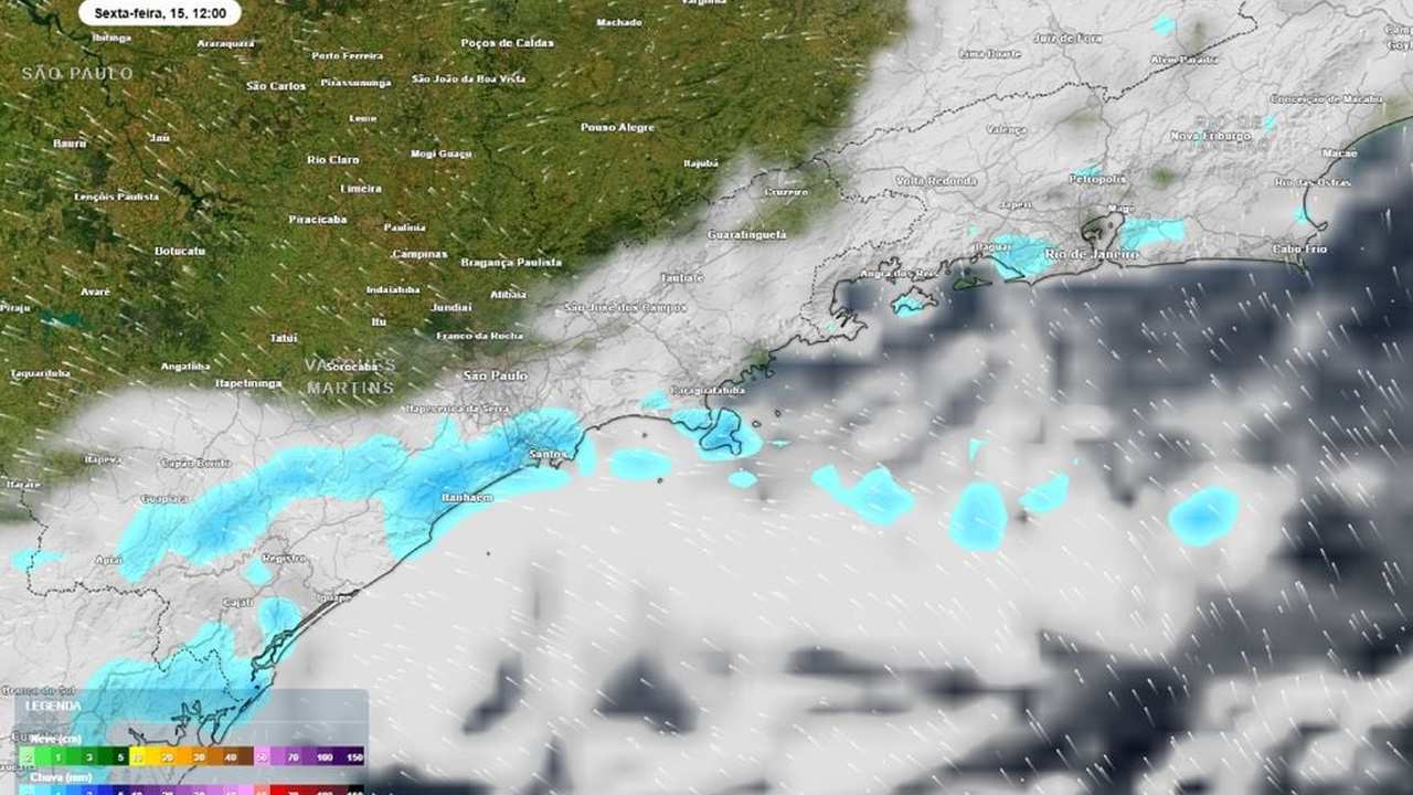 Previsão do tempo: chuva isolada no Rio de Janeiro.
