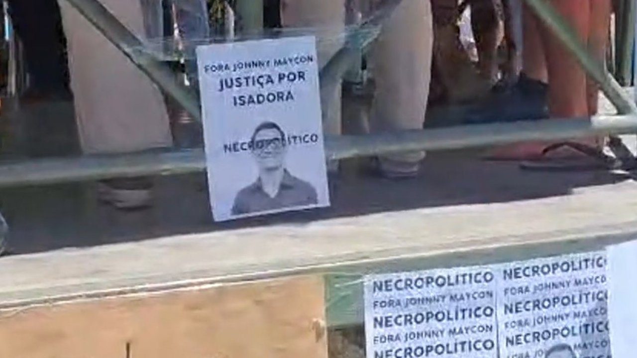 Protesto em Lumiar por justiça para Isadora e abertura do posto de saúde.