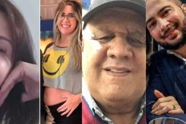 Rostos de Nahaty, Rose, Tom e Ricardo Jucá, em fotos lado a lado.