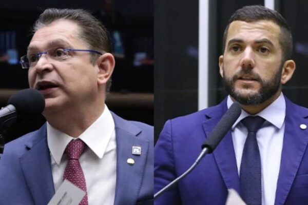 Sósthenes Cavalcante e Carlos Jordy em eventos políticos