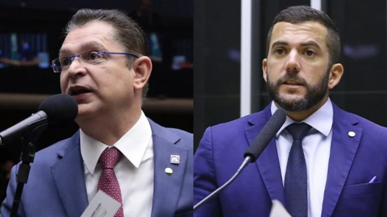 Sósthenes Cavalcante e Carlos Jordy em eventos políticos