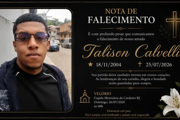 Talison Calvelli morreu após acidente em Nova Friburgo