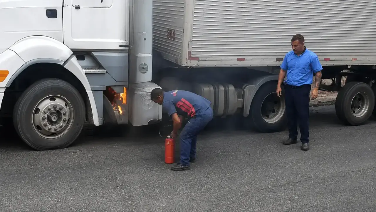Motorista da Faol ajuda durante incêndio em carreta