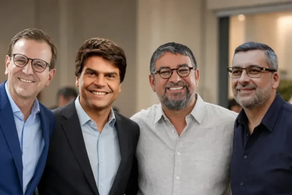 Eduardo Paes, Washington Quaquá, Pedro Paulo e Zé Alexandre durante agendas políticas