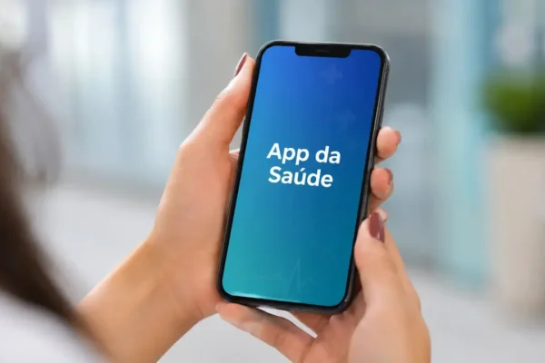Aplicativo da Rede Municipal de Saúde de Nova Friburgo apresentado em celular