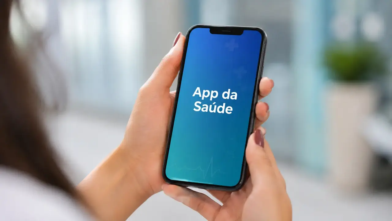 Aplicativo da Rede Municipal de Saúde de Nova Friburgo apresentado em celular