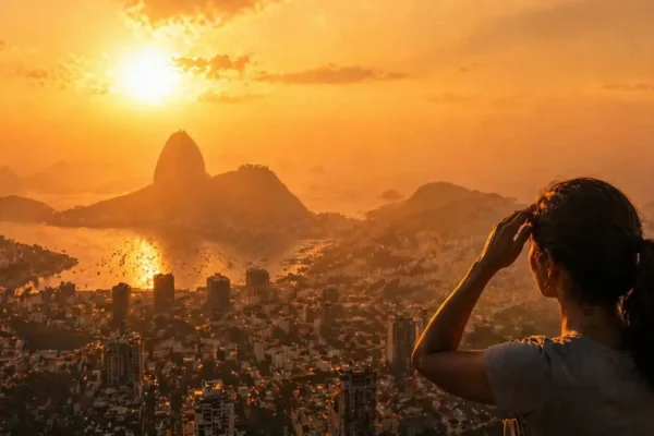 Vegetação seca sob tempo quente e com baixa umidade no Estado do Rio