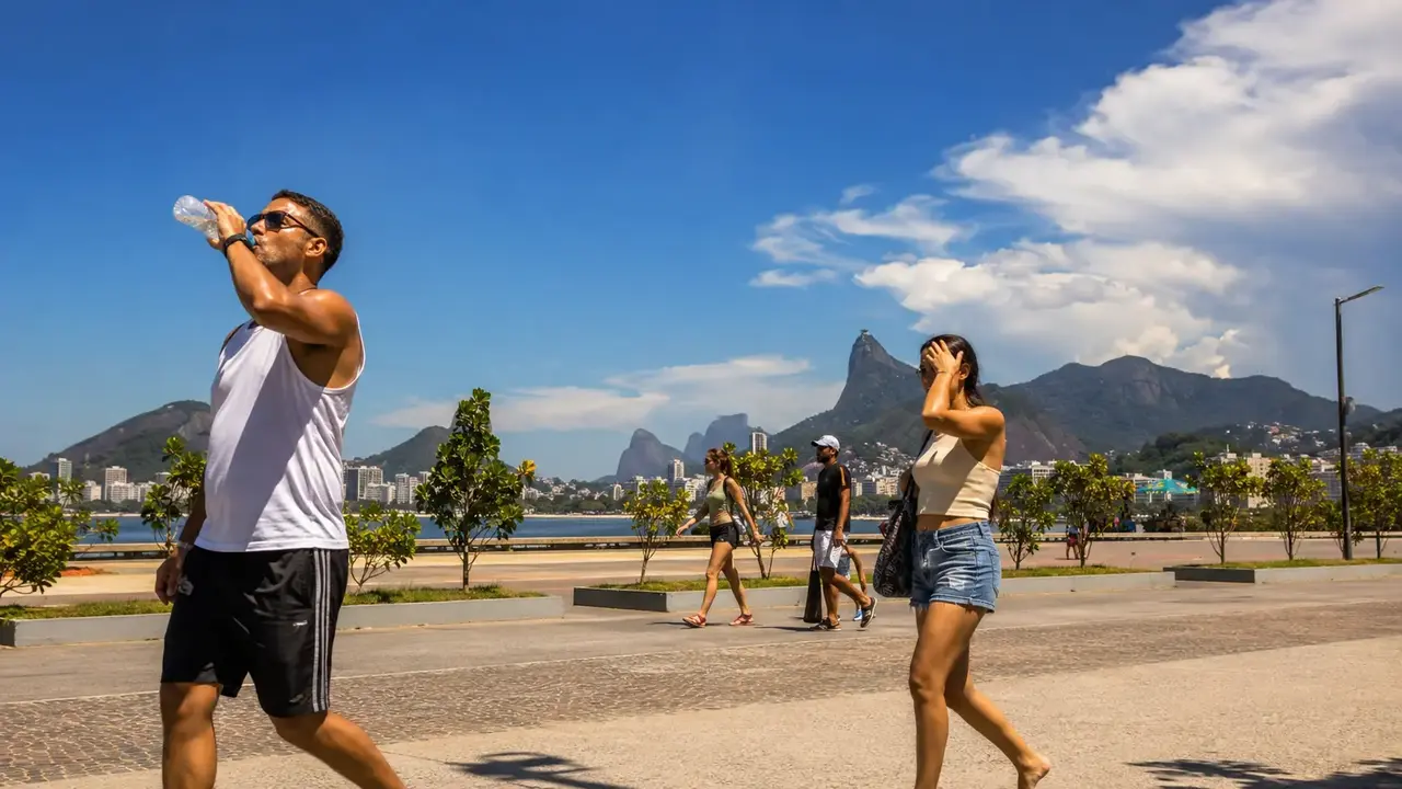Sol forte e termômetro elevado representam o veranico e a baixa umidade previstos para o Estado do Rio.