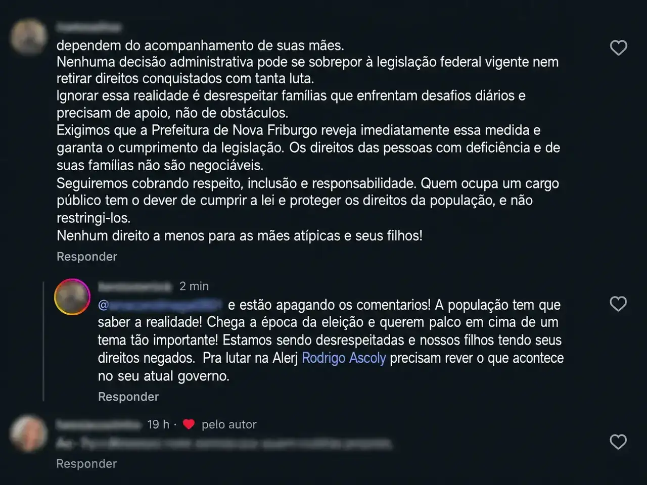 Rodrigo Ascoly aparece em vídeo sobre políticas públicas para pessoas autistas, publicação que recebeu críticas de mães de Nova Friburgo.