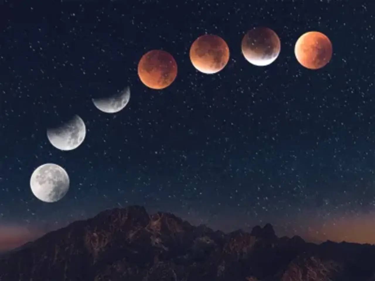 Eclipse lunar parcial observado durante a madrugada desta sexta-feira