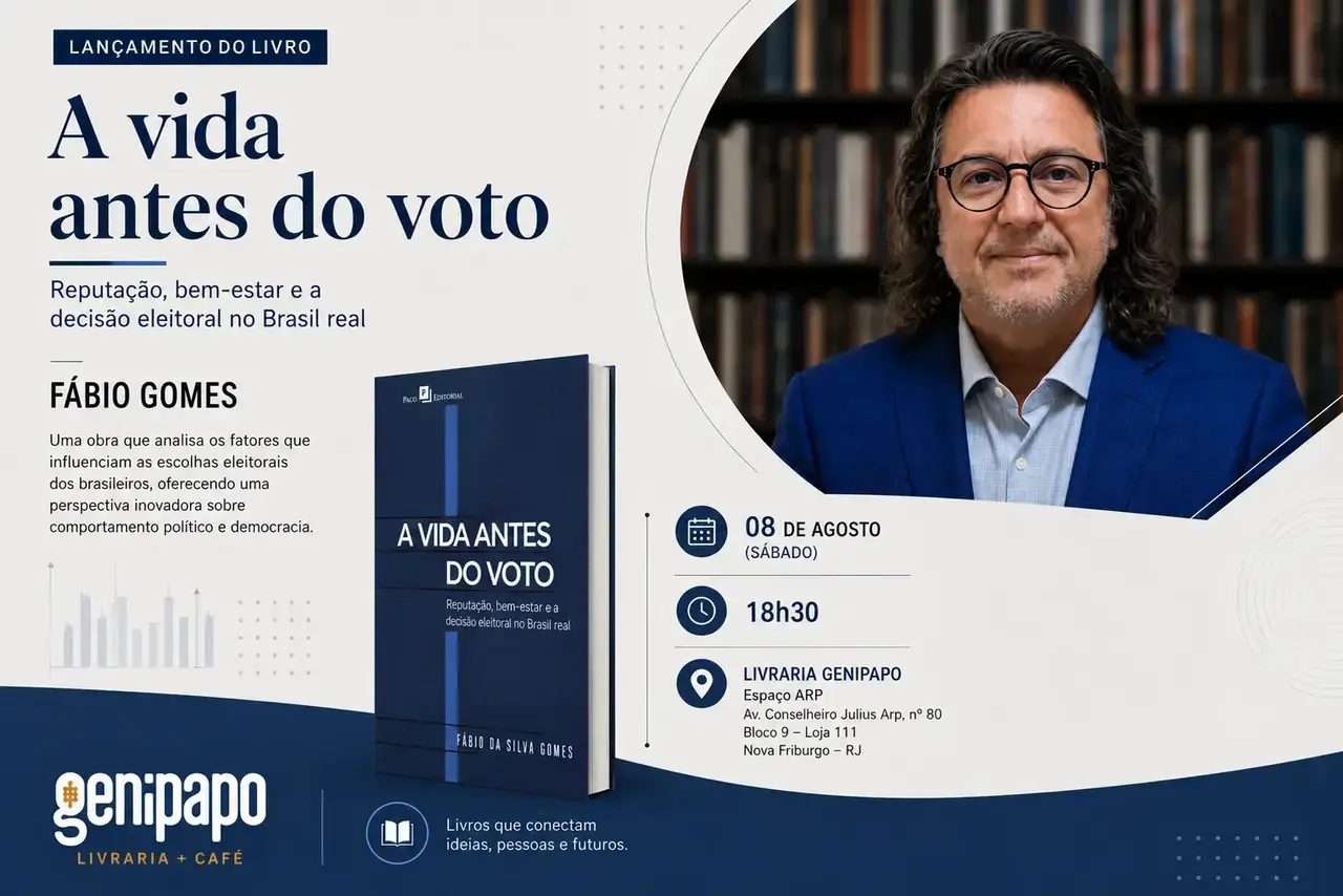 Fábio Gomes participa de lançamento de livro na Livraria Genipapo