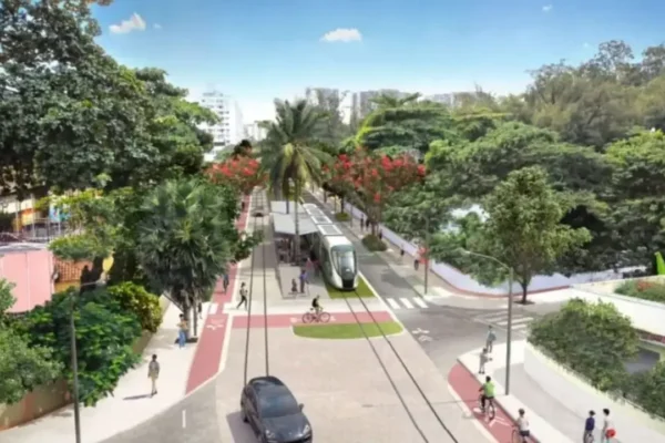 Projeto do VLT de Niterói entre Barreto e Centro