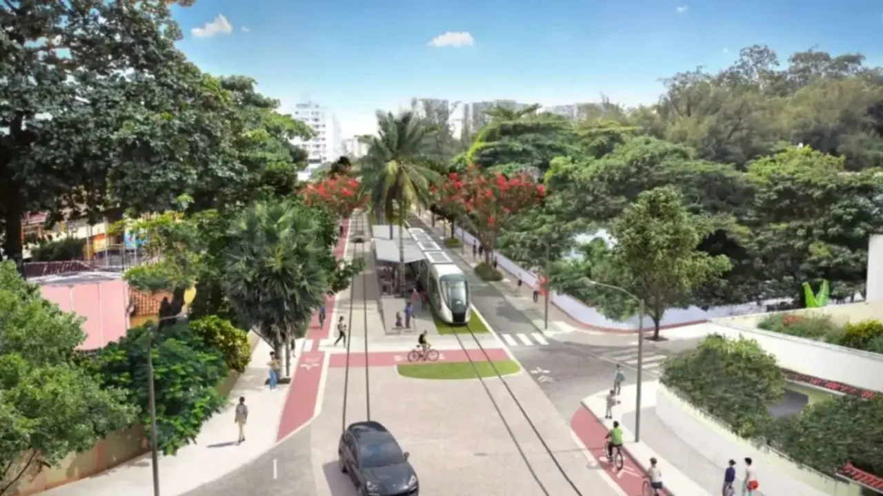 Projeto do VLT de Niterói entre Barreto e Centro