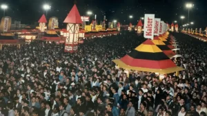 Multidão ocupa o Kaiser Festival de 1994 em Nova Friburgo